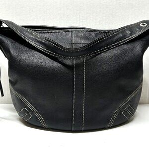 Coach black leather Hobo shoulder bag